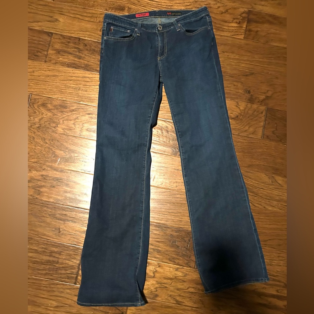 Ag Adriano Goldschmied Dark Blue Boot Cut Jeans- The Angel